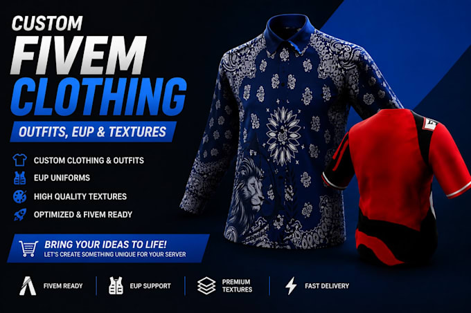create custom fivem clothing, outfits, eup and textures