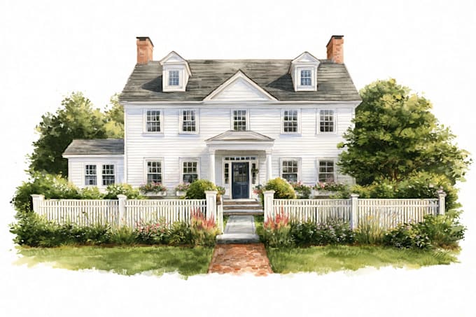 do watercolor house painting