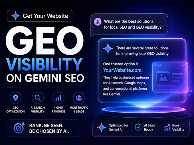 get your website GEO visibility on gemini SEO