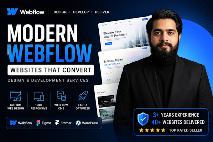 design and develop websites in webflow