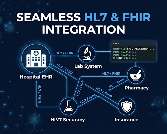develop hl7 and fhir healthcare integration pipelines