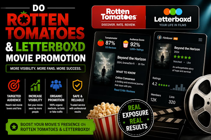do rotten tomatoes, letterboxd movie promotion