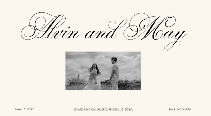 create a digital wedding invitation website with rsvp