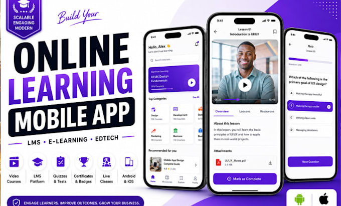 develop an elearning app lms online course and edtech mobile app lms learnworlds