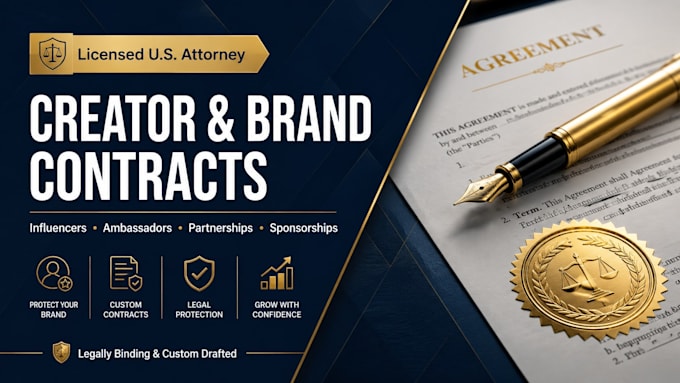 draft a custom digital creator partnership contract and nda