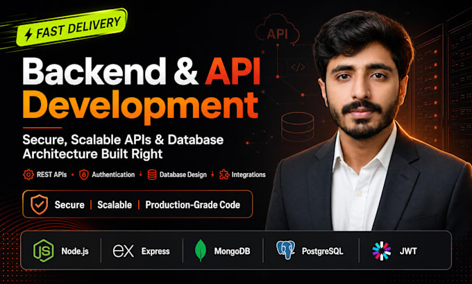 develop secure rest api and backend using node js express