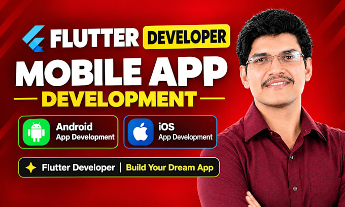 do mobile app development, android and ios app development as flutter developer