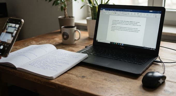convert hand written notes into clean ms word documents