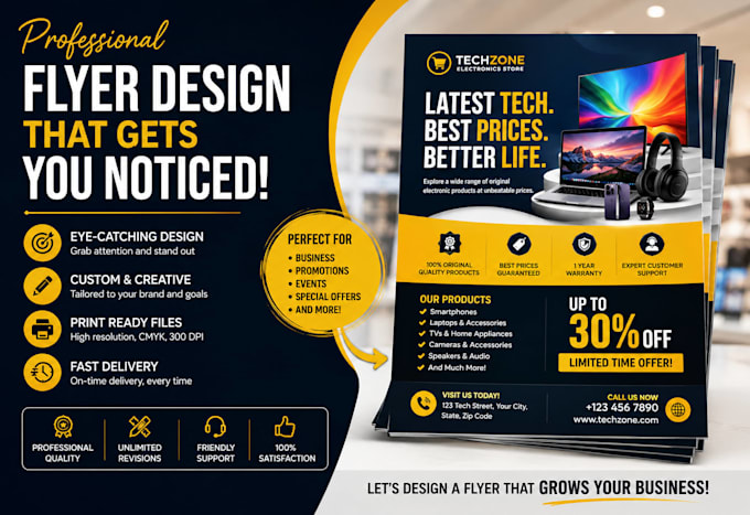 create a professional flyer design for your brand