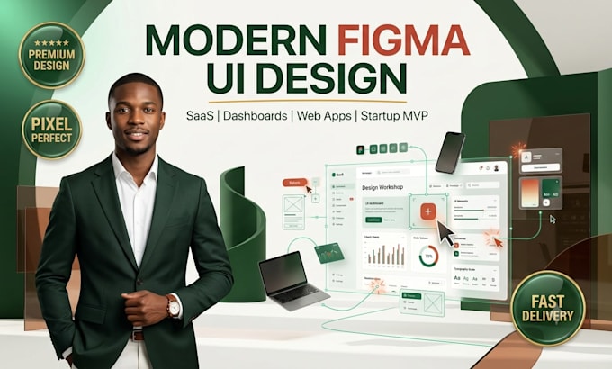 design premium saas UI UX in figma for web apps and dashboards