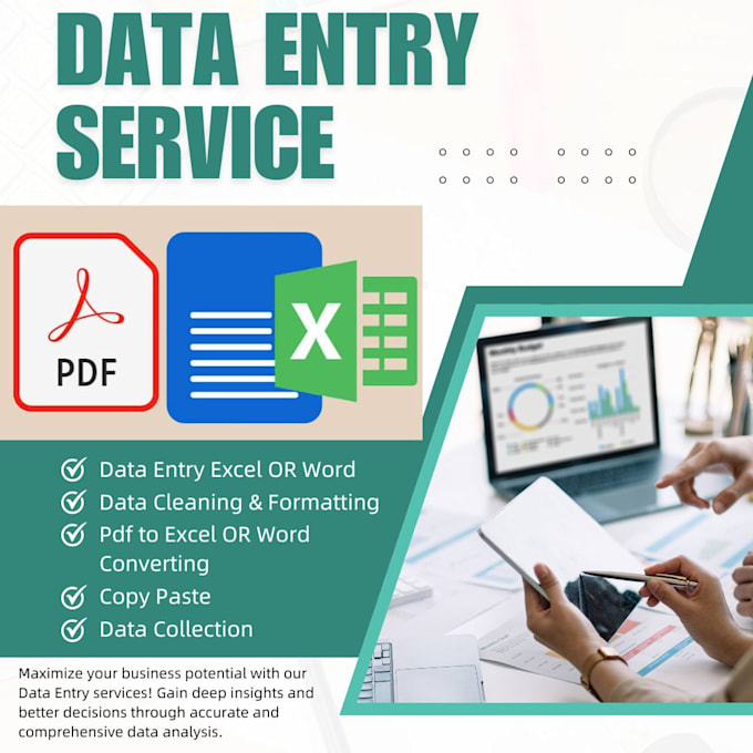 excel data and reporting specialist and pdf to excel converting
