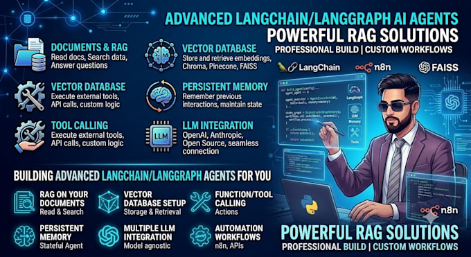 build an ai chatbot or agent with rag, langchain, and langgraph