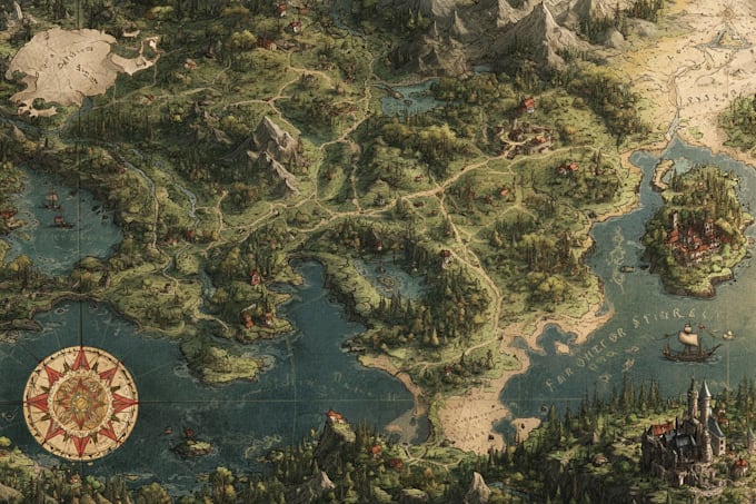 fantasy dnd map design battlemap map illustration