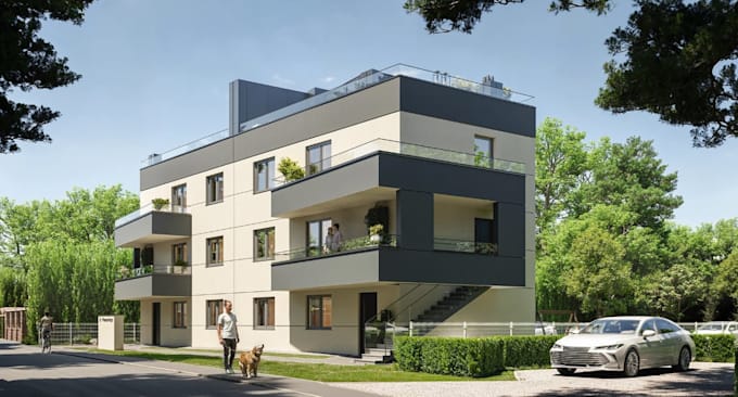 model story building from your 2d floor plan,modern corona render,vr walkthrough