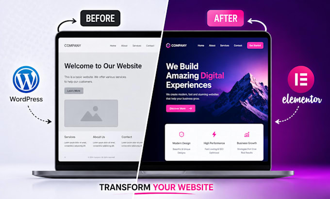 design a custom wordpress elementor website