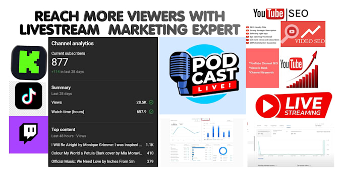 professional promotes your youtube livestream for more real viewers