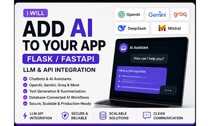 integrate ai and llms into your python flask or fastapi app