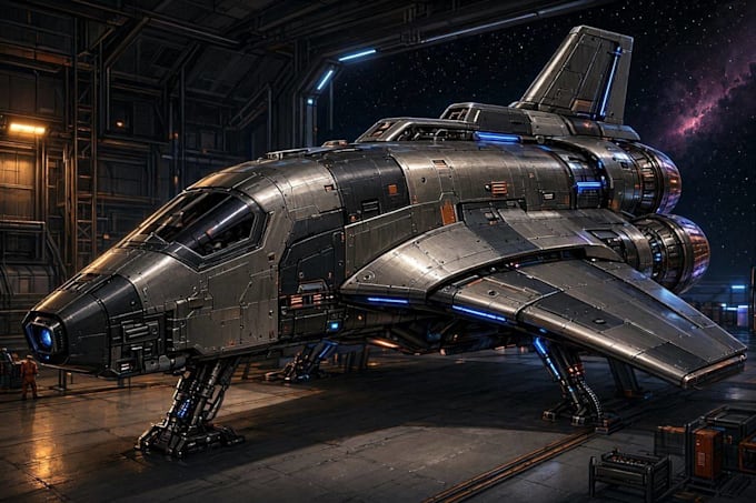 draw high quality spaceship concept