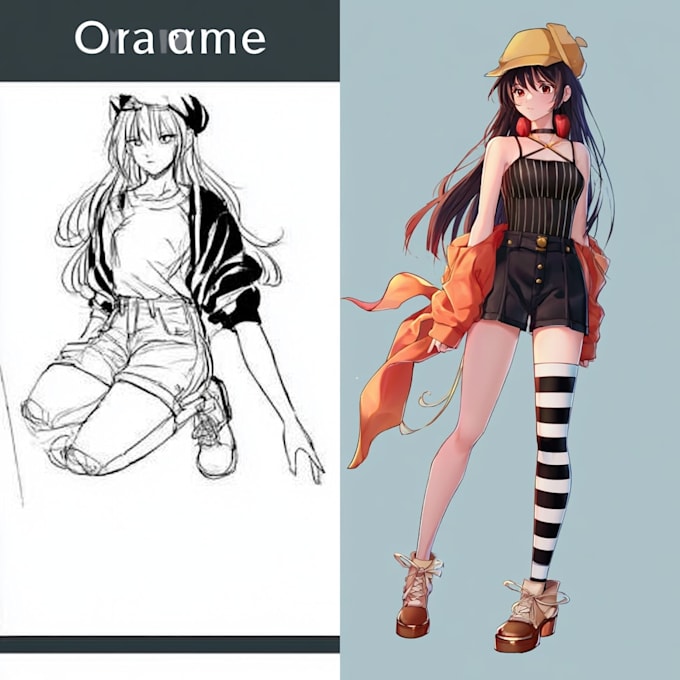 design detailed anime character sheets for your characters