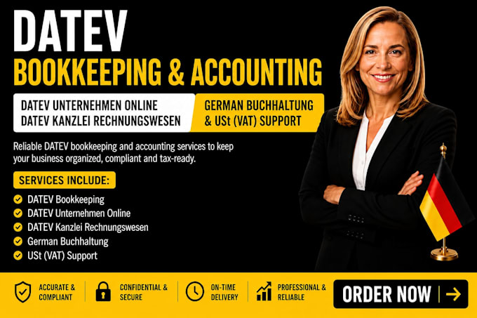 handle datev and lexware bookkeeping, accounting, and tax tasks