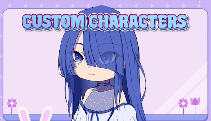 draw custom digital character illustrations