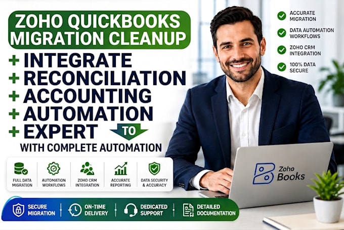 zoho quickbooks migration cleanup reconciliation accounting automation expert