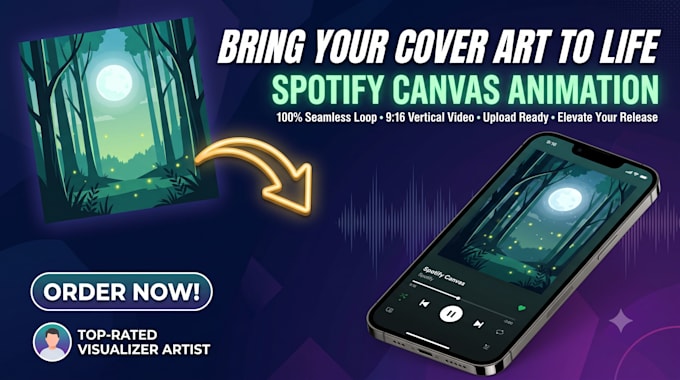 animate your cover art into a seamless spotify canvas loop