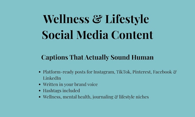 write engaging wellness and lifestyle social media content