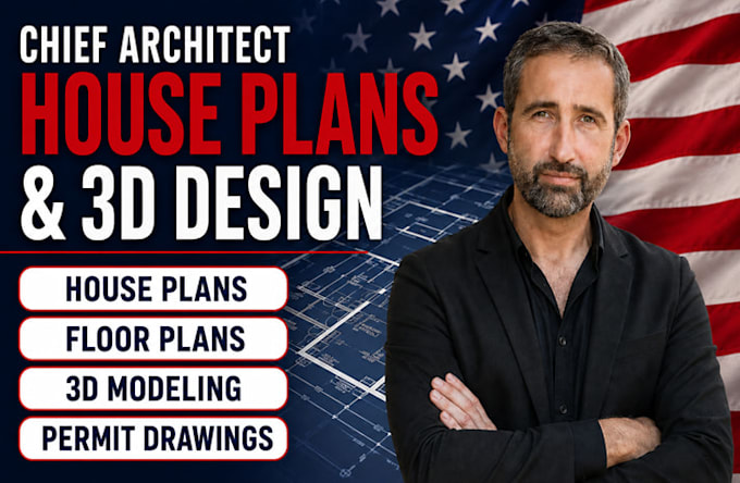 design chief architect house plan, floor plan, 3d models and permit drawing