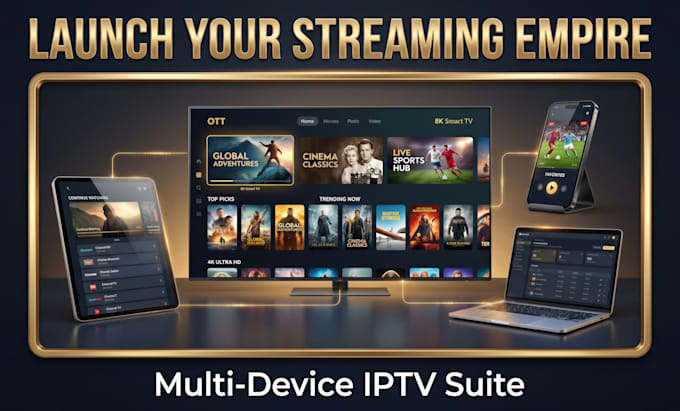 develop a custom iptv app, smart TV app, android TV app and streaming app
