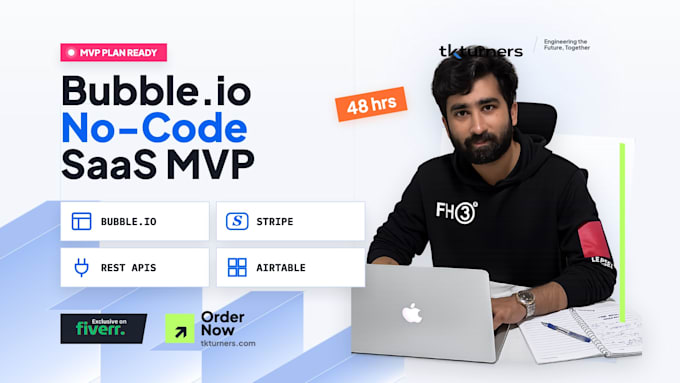build a bubble io no code web app or saas mvp