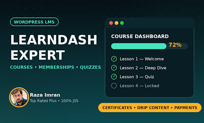 build a learndash lms course or membership website