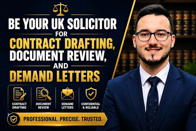 be your uk solicitor for contract drafting, document review, and demand letters