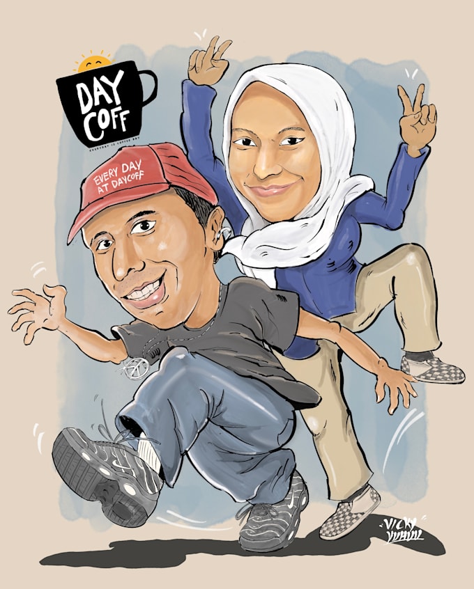draw a funny cartoon caricature from your photo