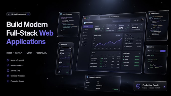 build full stack web apps using react, fastapi and python
