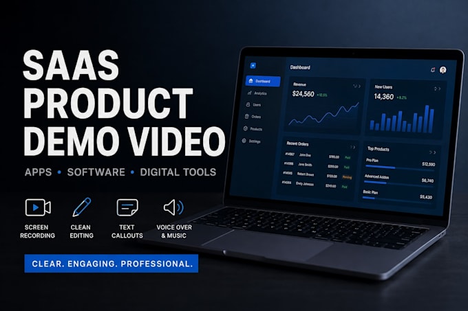create a professional saas product demo video for your app