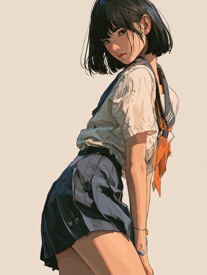 draw anime art illustration for profile picture
