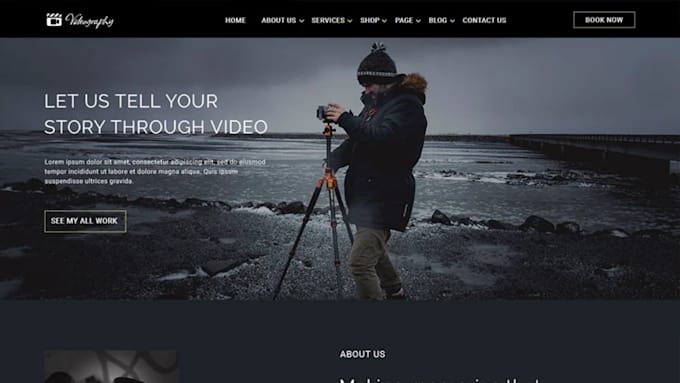 build squarespace videographer website film making website theater website