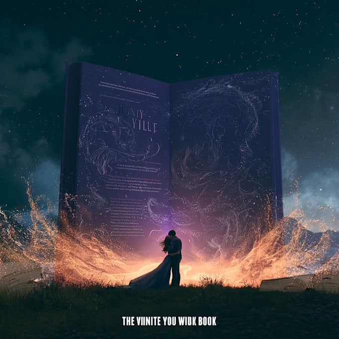 do design creative romantic book or ebook cover