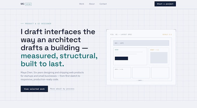 build a custom coded website UI UX design