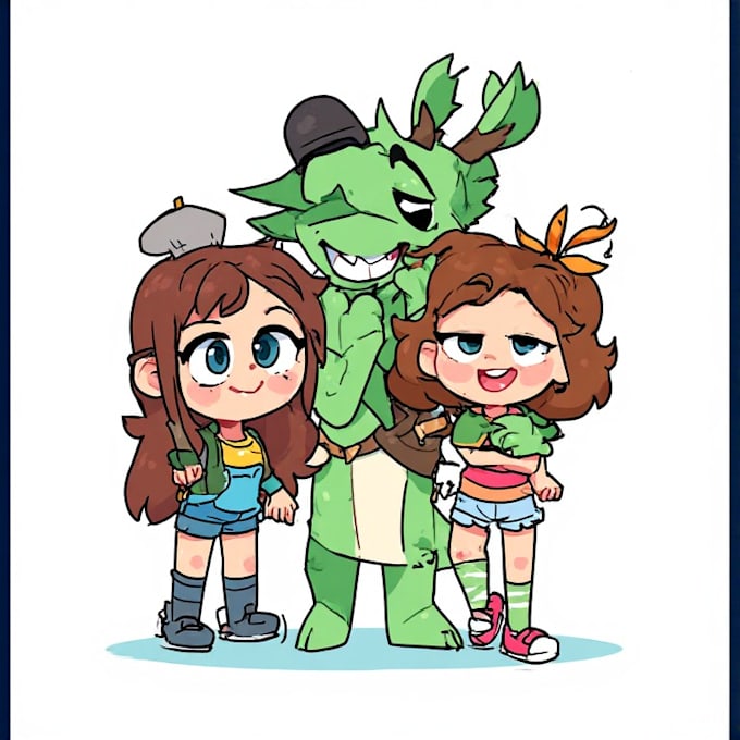design a cartoon character art