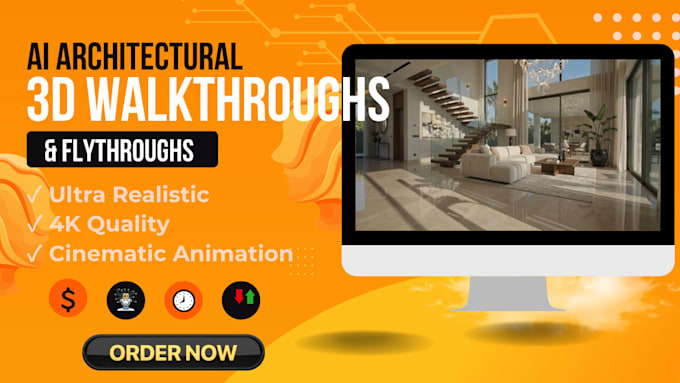 create realistic 3d architecture walkthrough animation and 3d rendering
