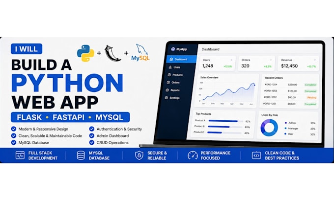 build a full stack python flask fastapi web application