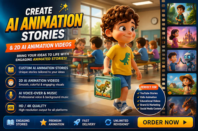 create ai animation stories, 2d ai animation video