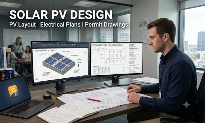 dc string solar epc pv design solar panel layout  photovoltaic electrical plans