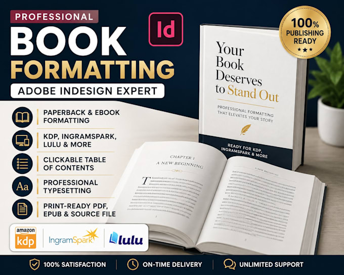 format your book in adobe indesign for KDP and ingramspark