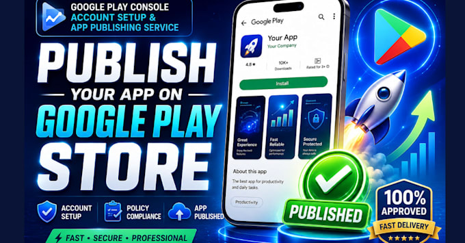 setup google play console account and publish app