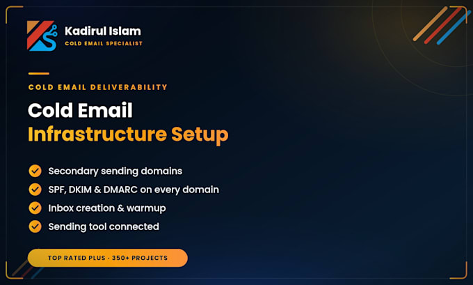 setup cold email infrastructure domains inboxes spf dkim dmarc warmup