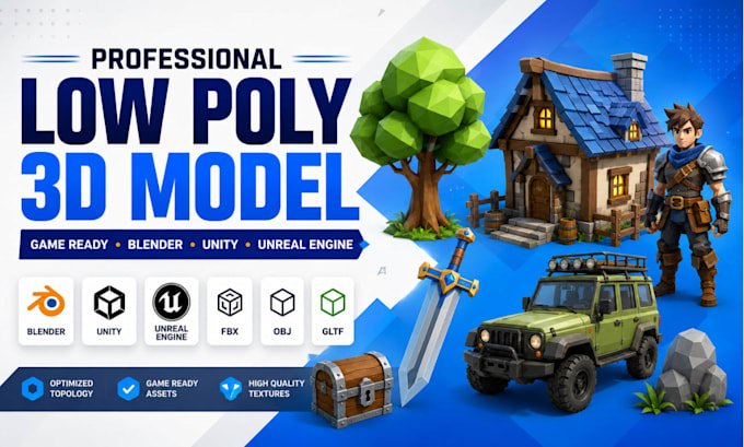 create a 3d low poly model