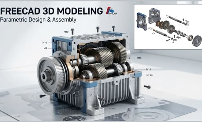 do 3d parametric modeling and assembly in freecad